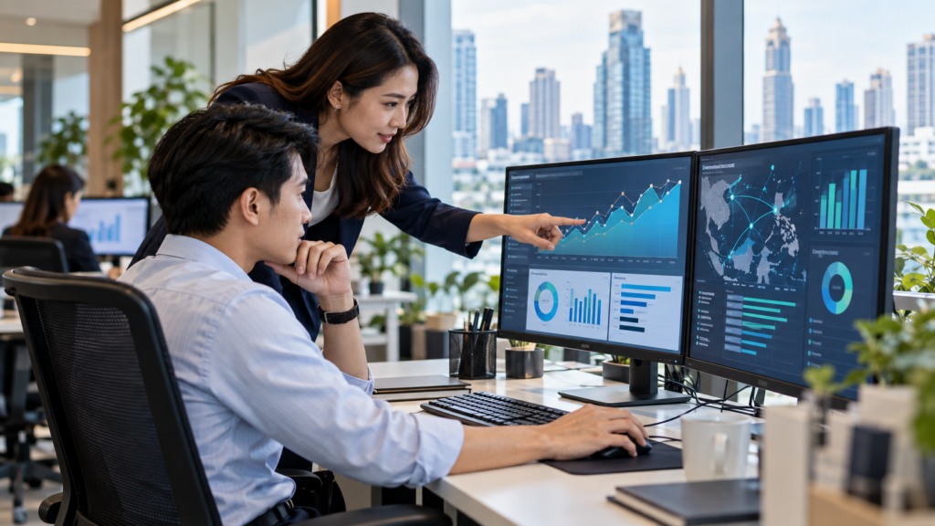 thai analysts building a data dashboard 2