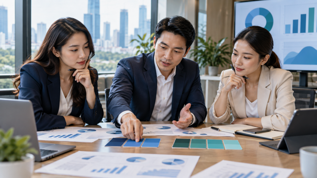 thai team weighing business options 1
